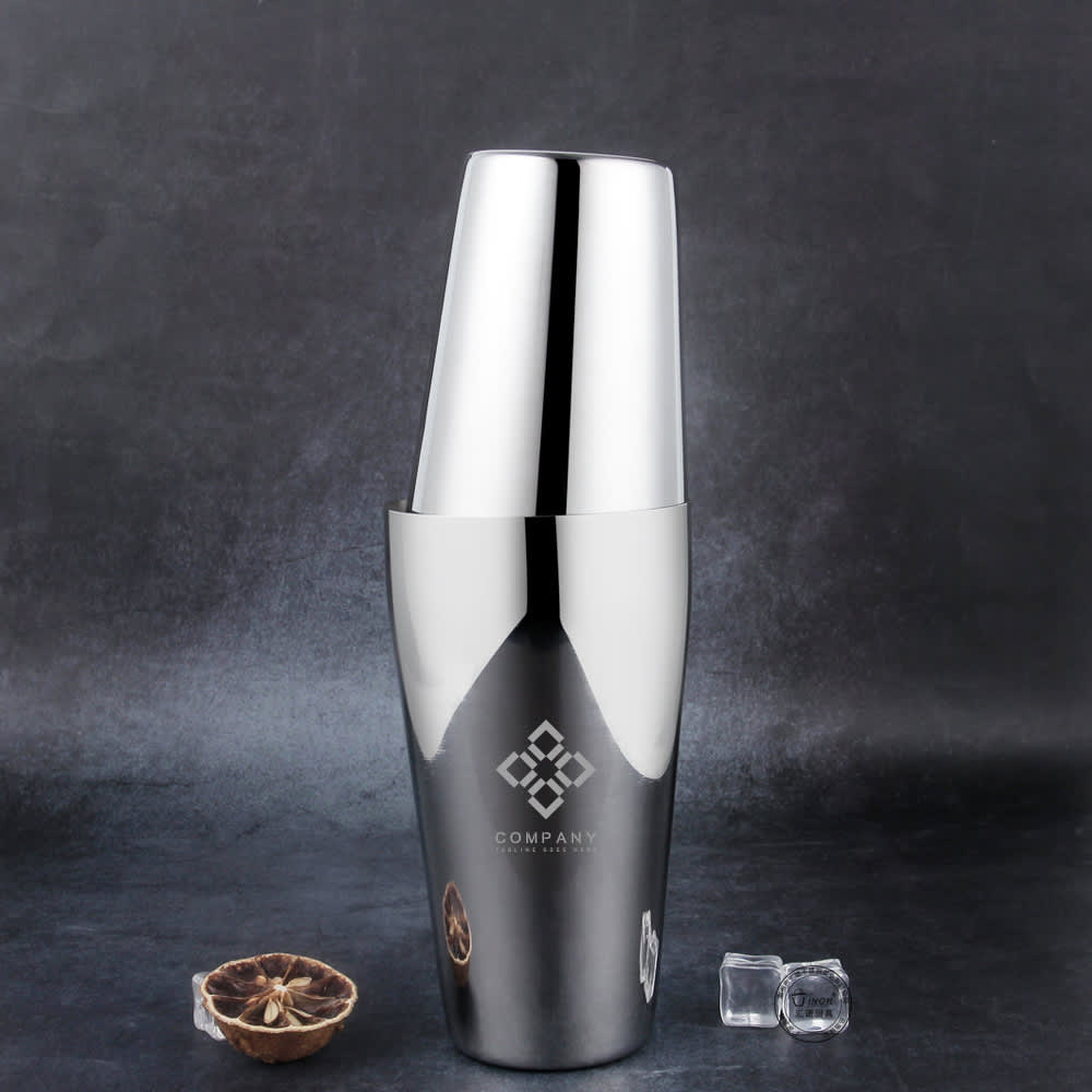Stainless Steel Boston Cocktail Shaker(550ml+750ml)