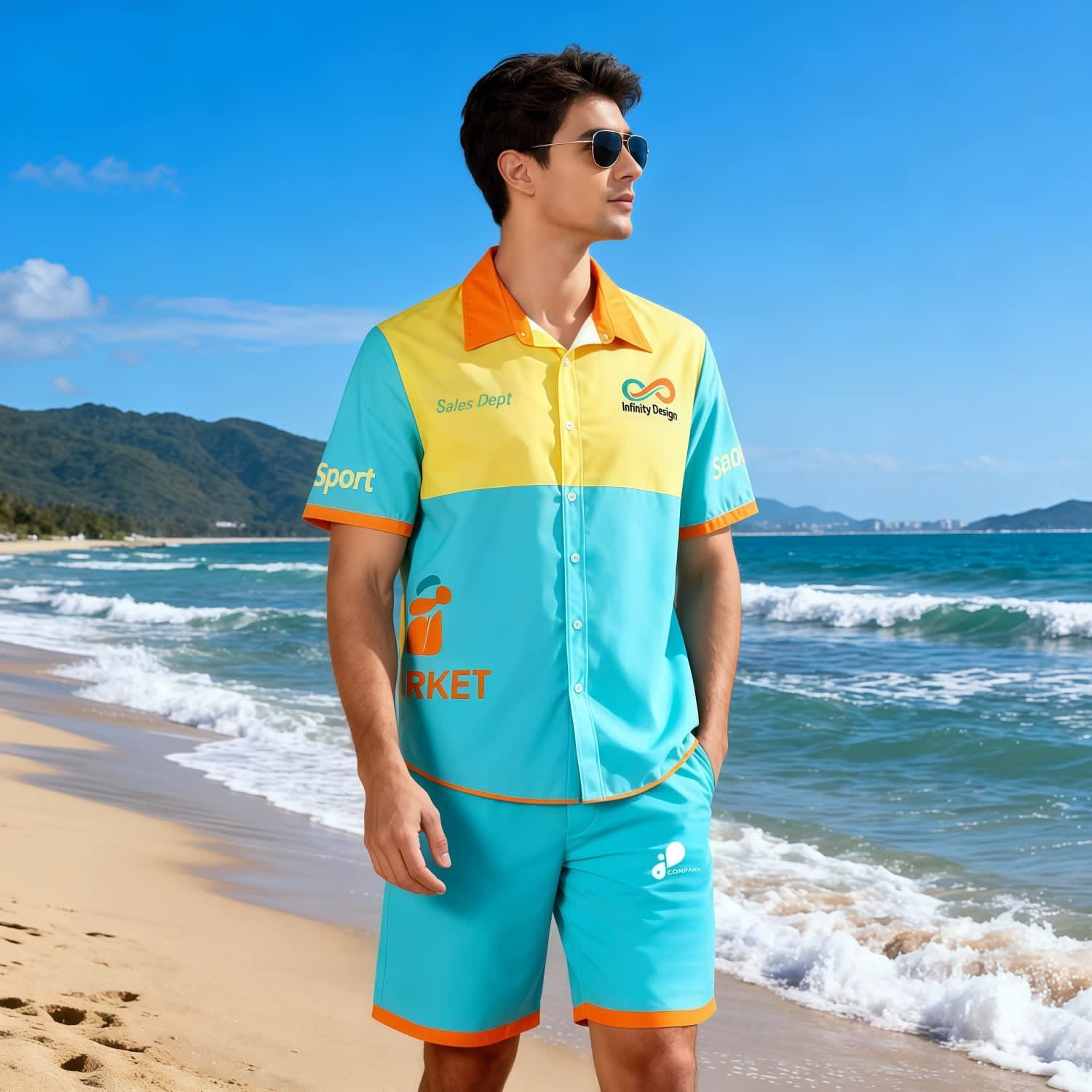 Men's Polyester Spandex Sublimated Hawaiian Shirt