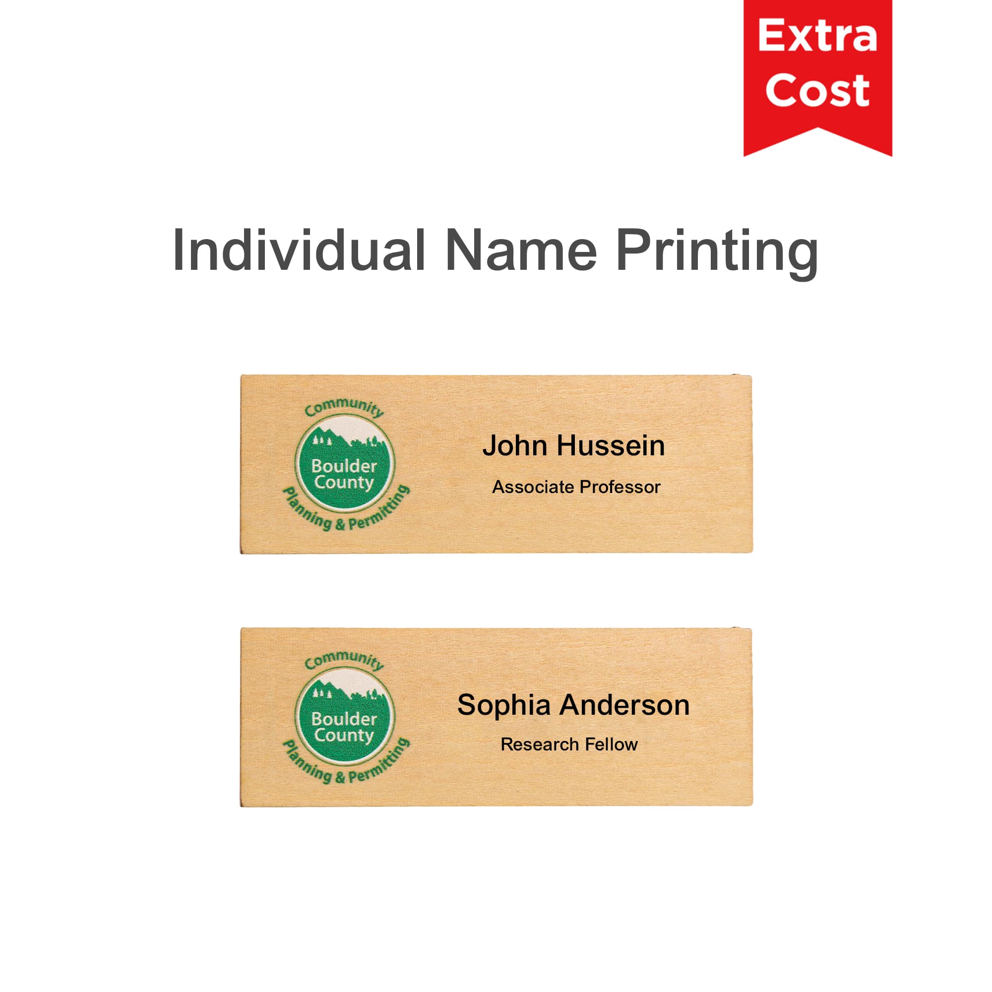 Wooden Name Badge