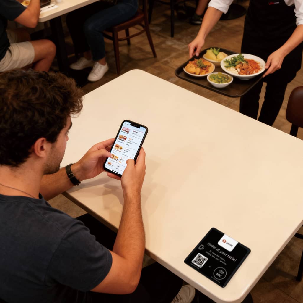 NFC Epoxy Food Ordering Desk Tag