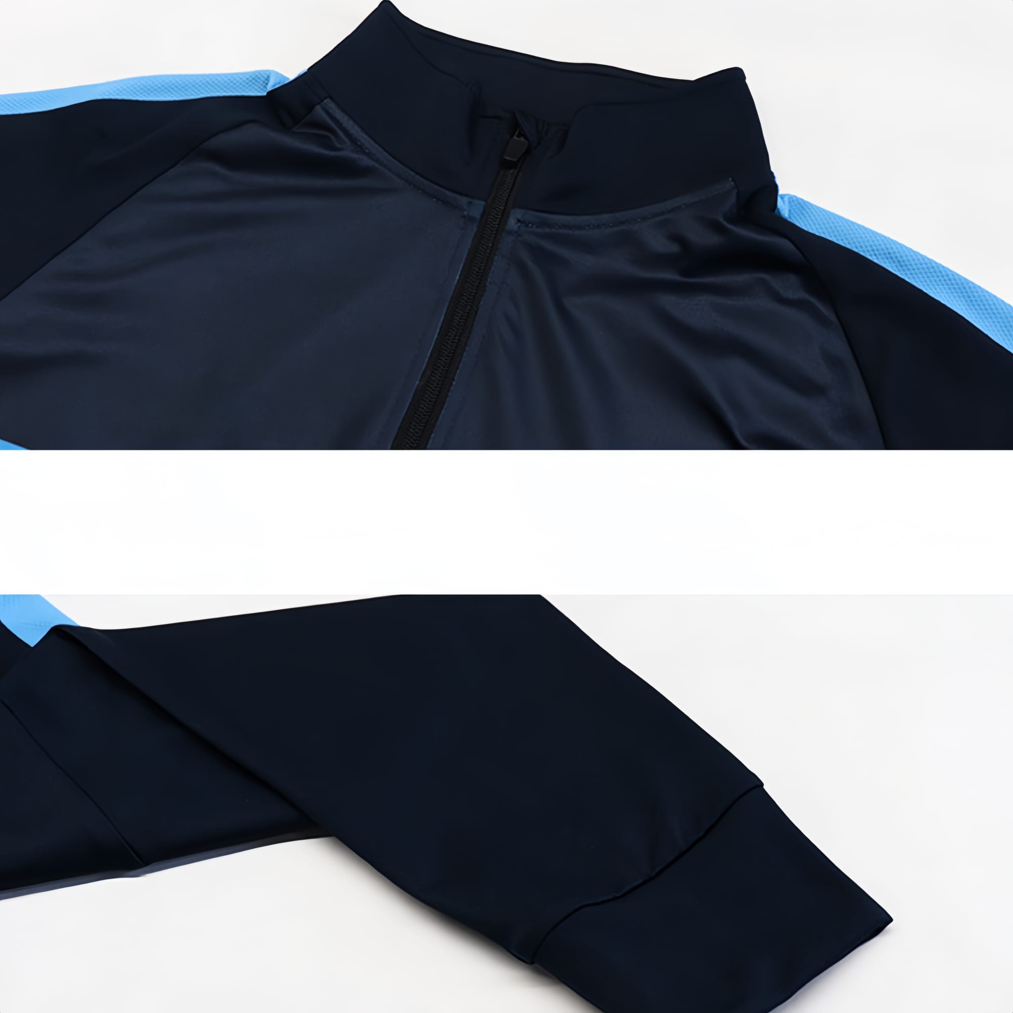 Polyester Spandex Sublimated Stand-Up Collar Full Zip Raglan Jacket