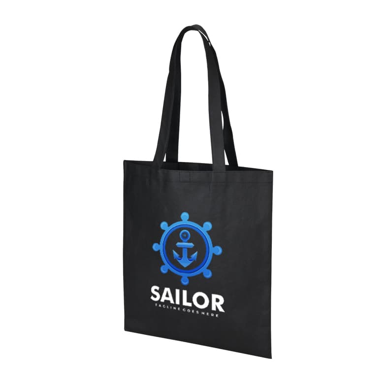 Non Woven Long Handle Bag with V Gusset