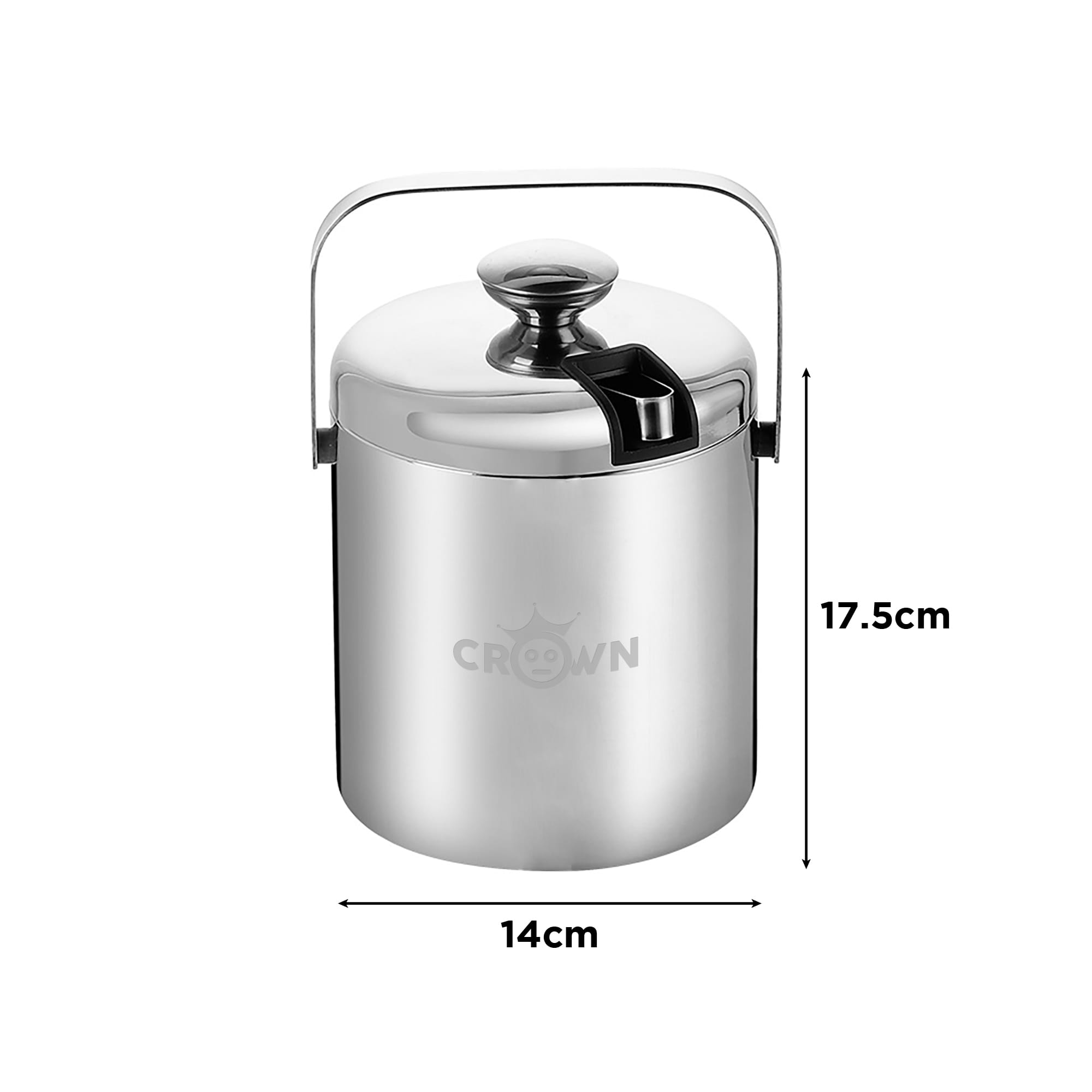 Ice Bucket With Lid And Tongs