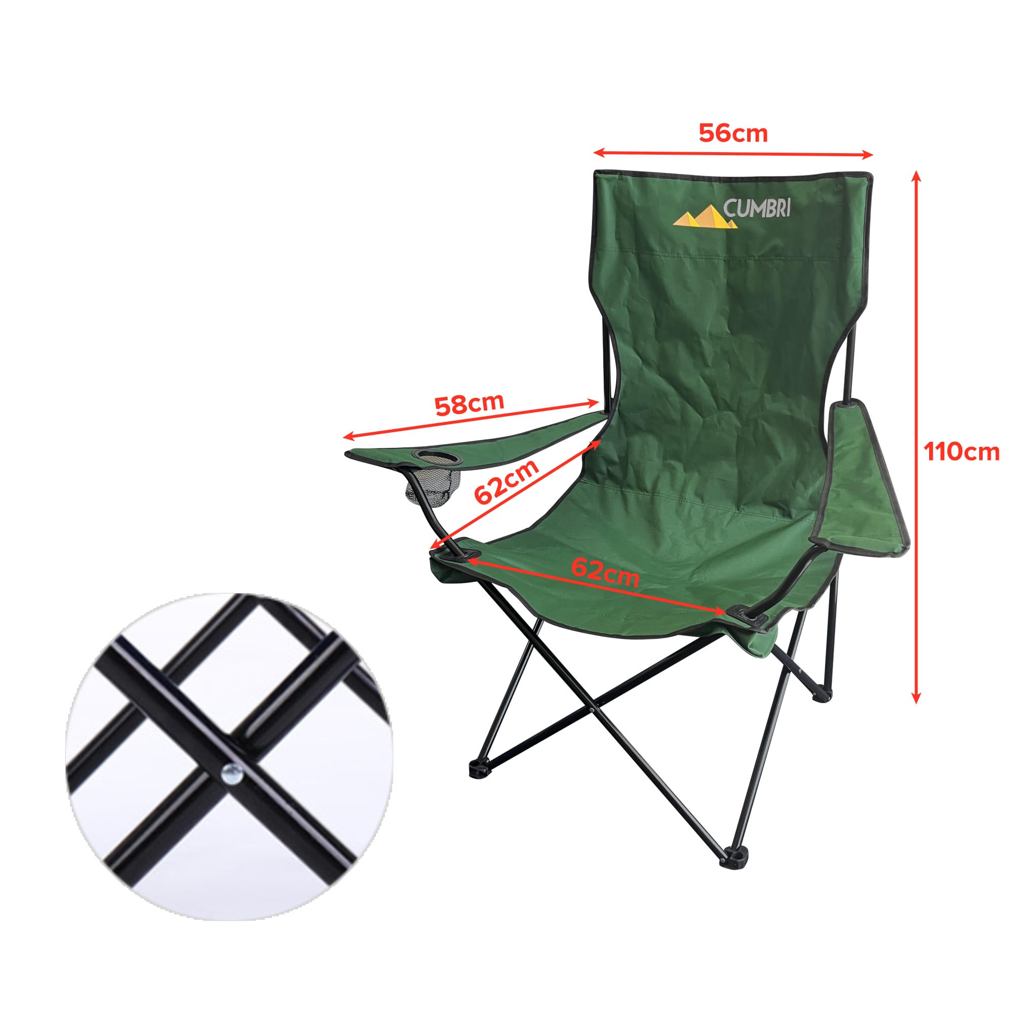 Large Foldable Portable Camping Chair