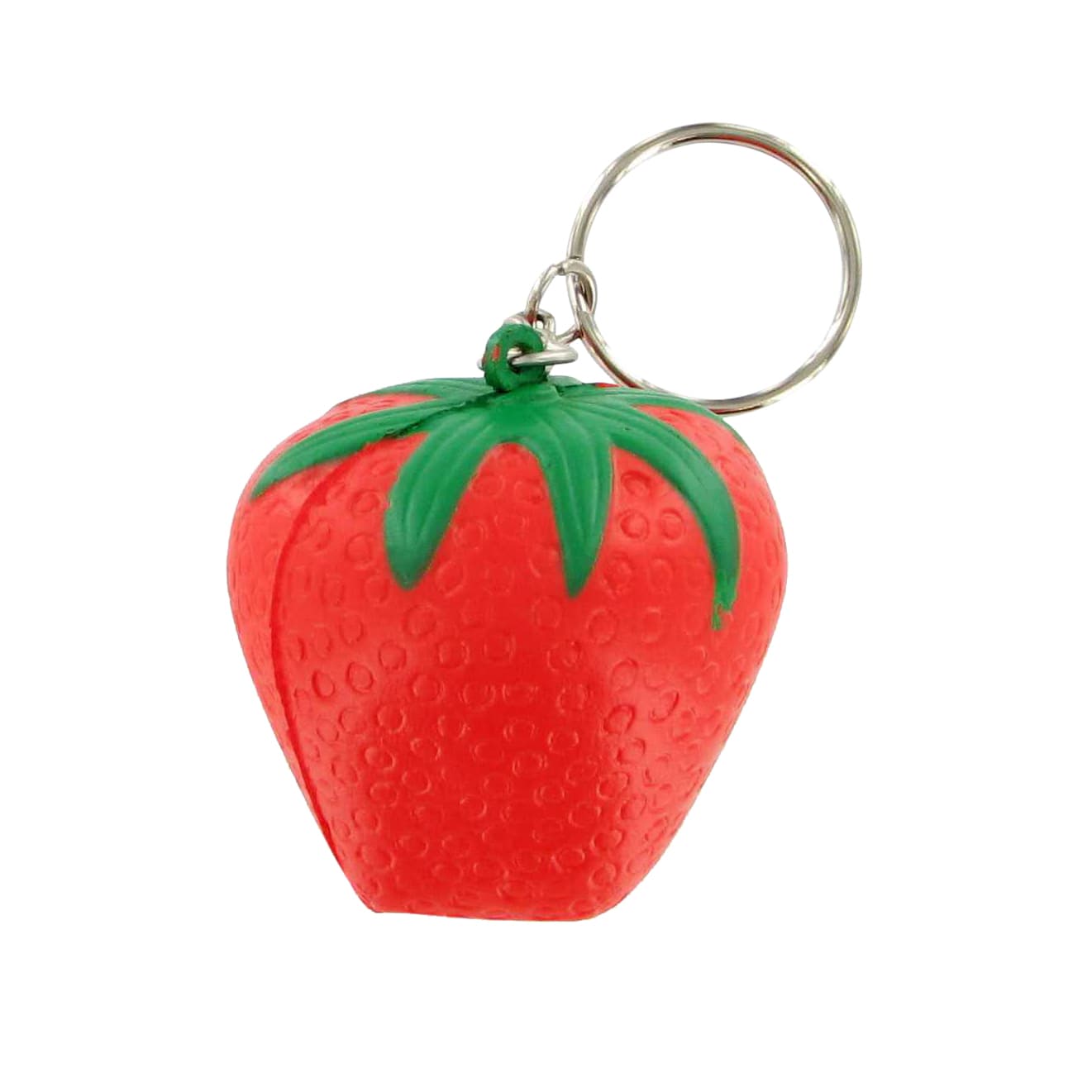 Keyring with Strawberry Stress Reliever