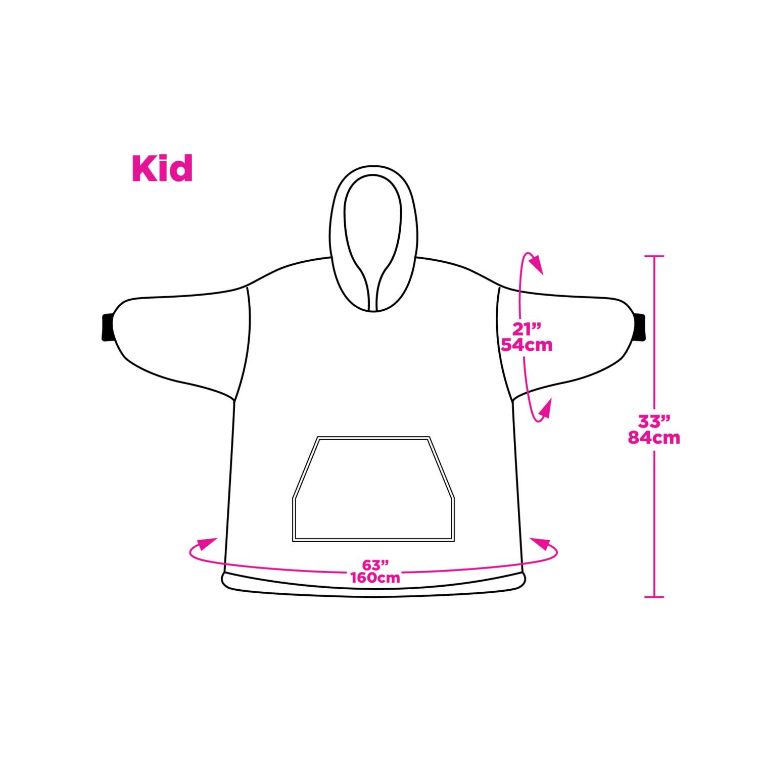 Kids' premium 100% Polyester Sublimated Wearable Blanket