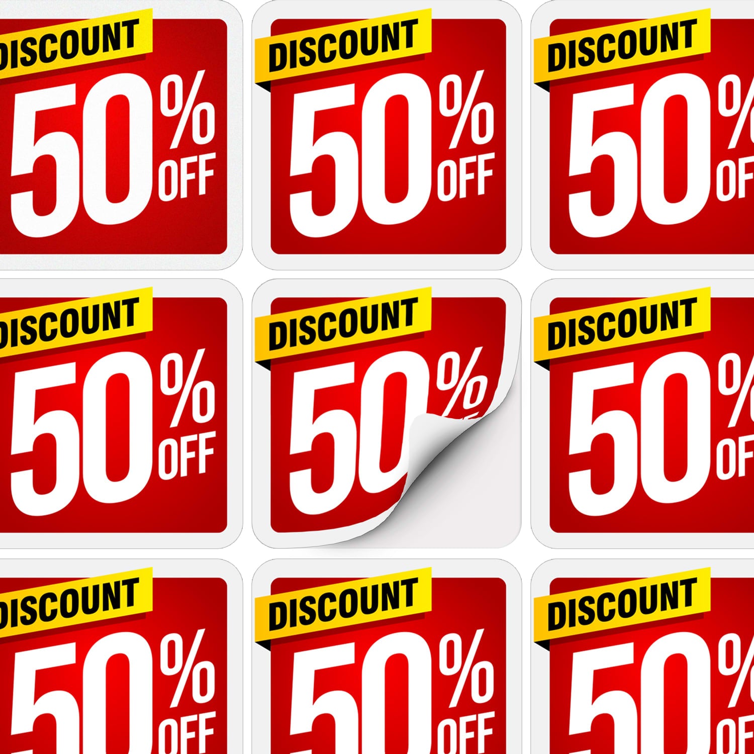 AD Labels 50 x 50mm