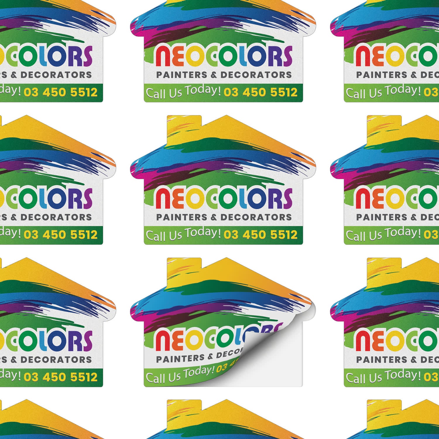 AD Labels 70 x 50mm - House Shaped