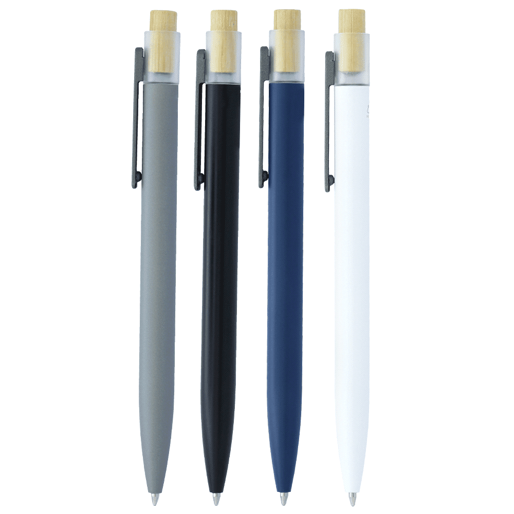 Recycled Aluminium Pen w/ Bamboo Clicker