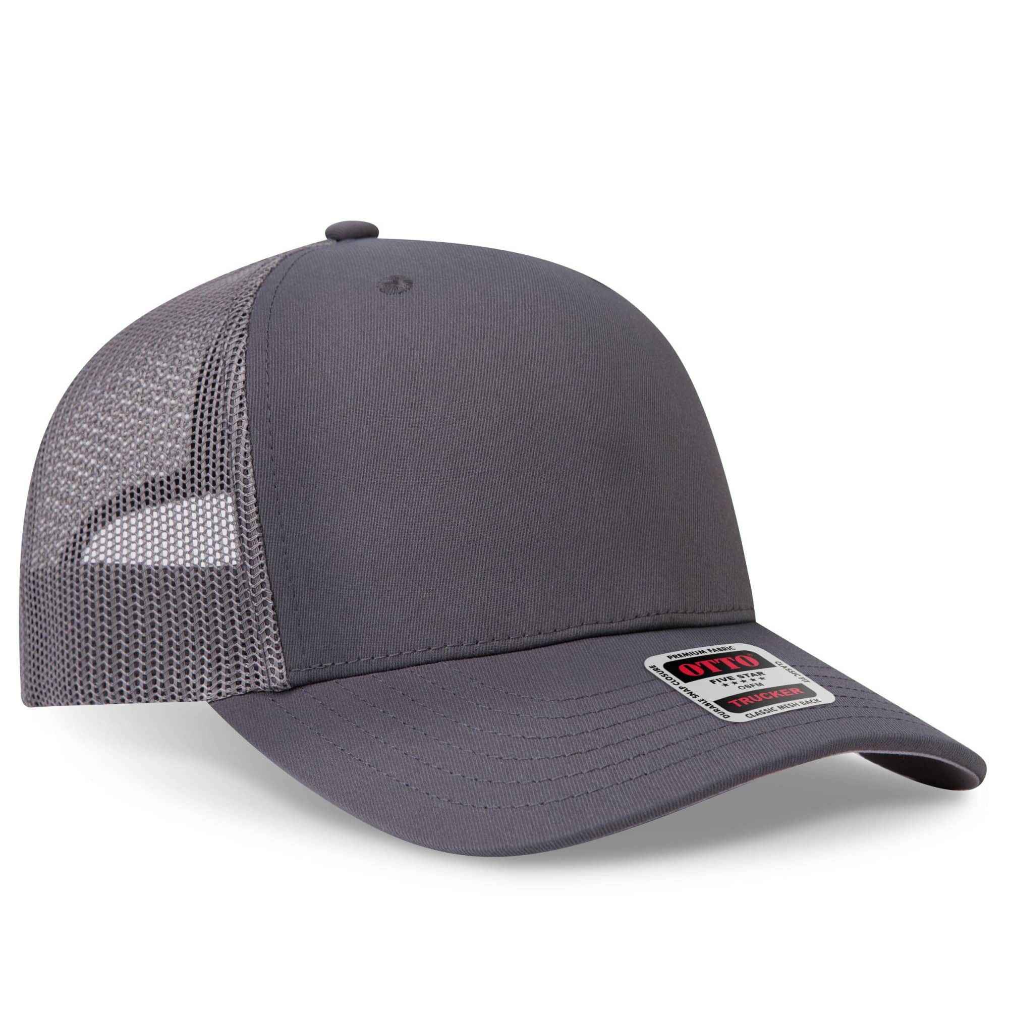 Seamless 6 Panel Mid Profile Mesh Back Trucker