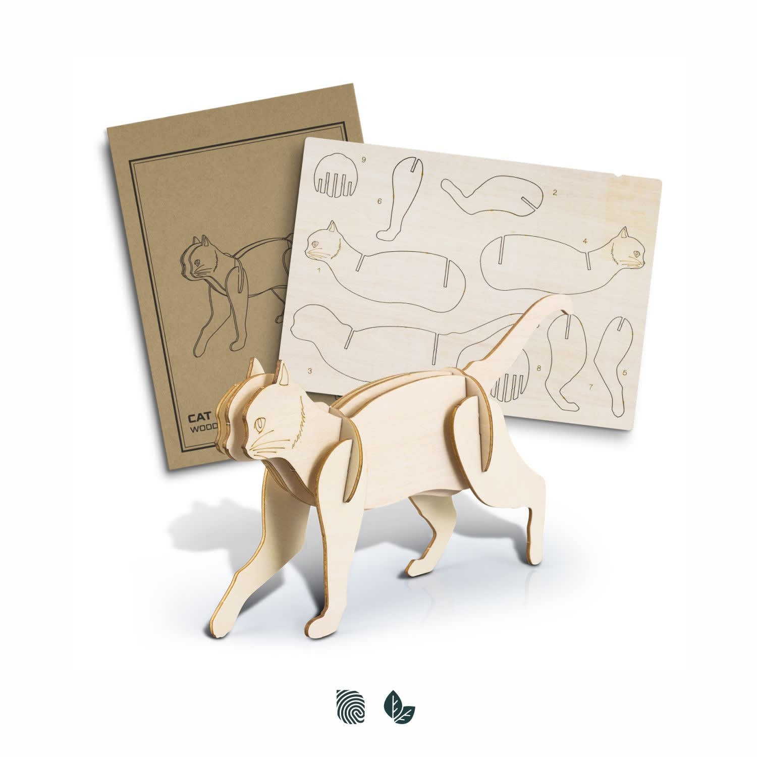 BRANDCRAFT Cat Wooden Model