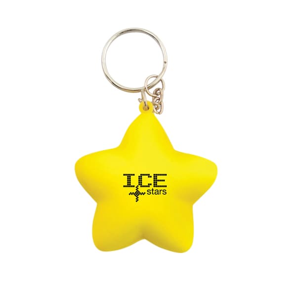 Keyring with Star Stress Reliever
