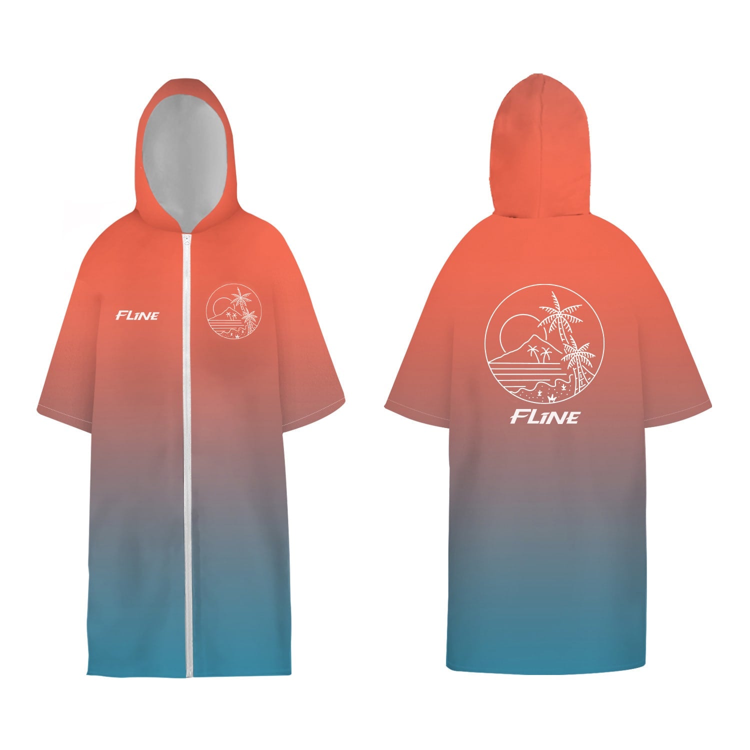 Quick-Drying Sublimation Hooded Change Towel with Zip
