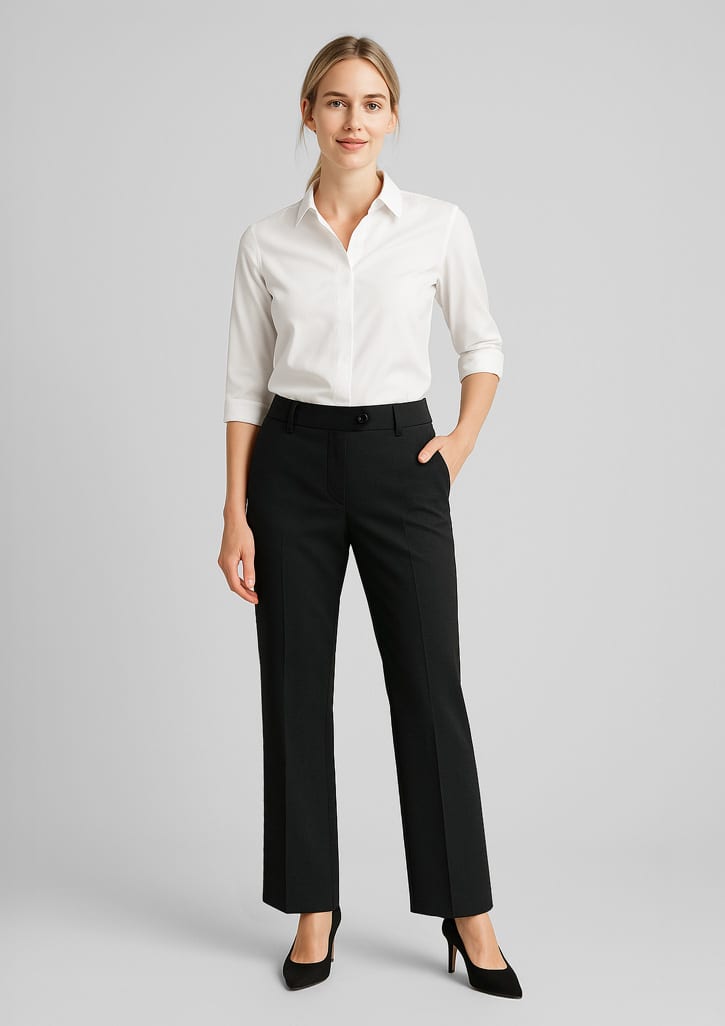 Womens Comfort Wool Stretch Adjustable Waist Pant