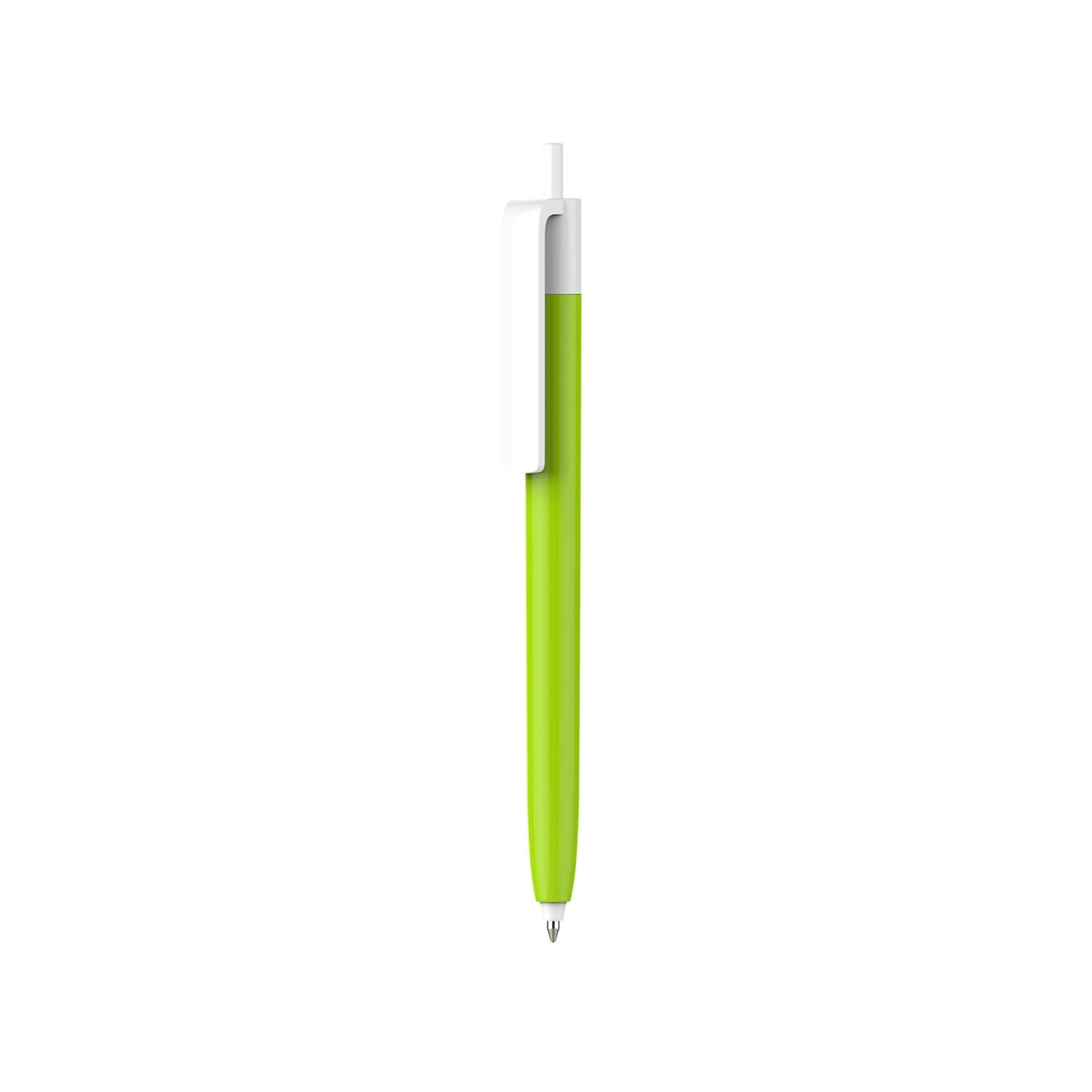 Push Button Pen - Colour Barrel with Creamy White Cap