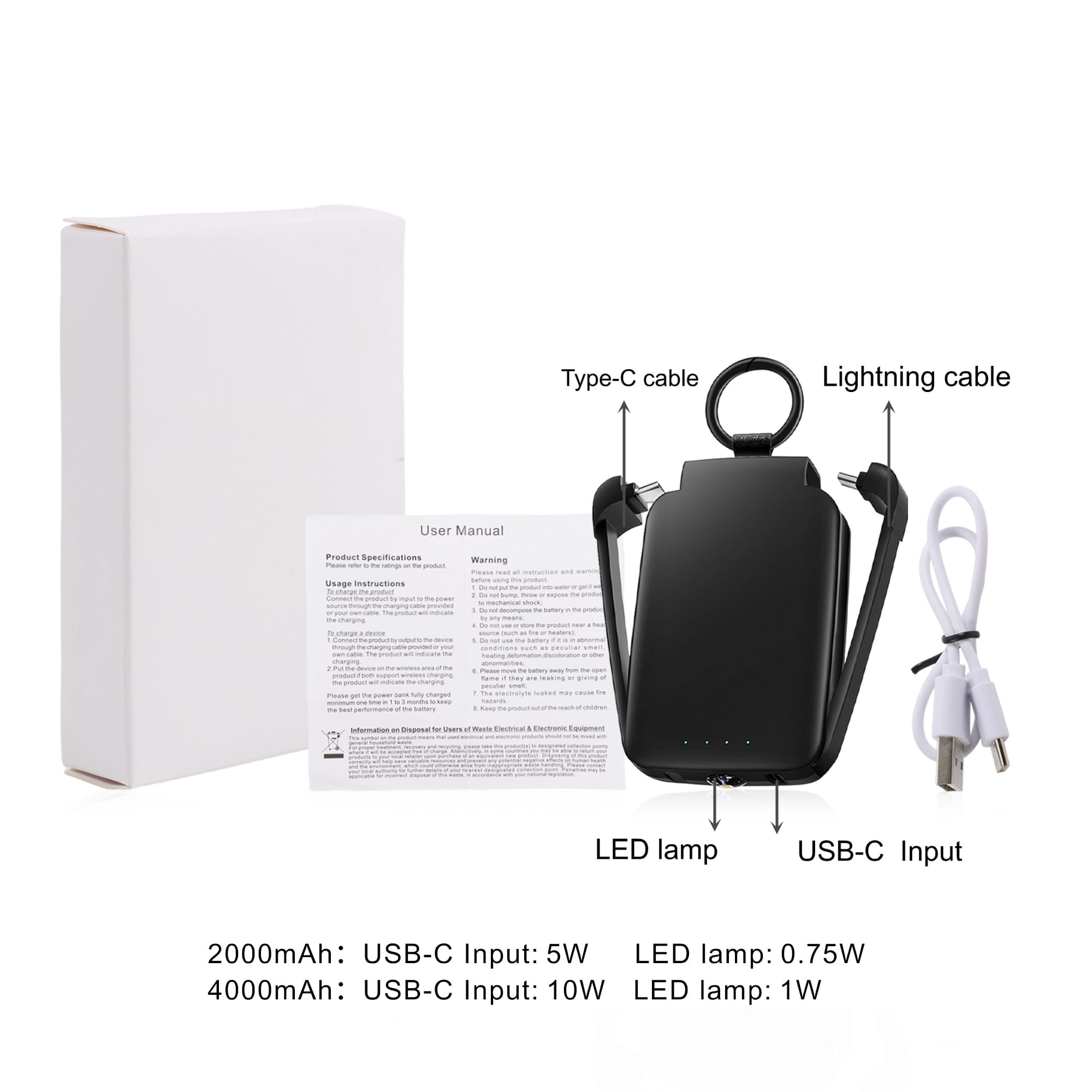 Mini Power Bank with Flashlight
