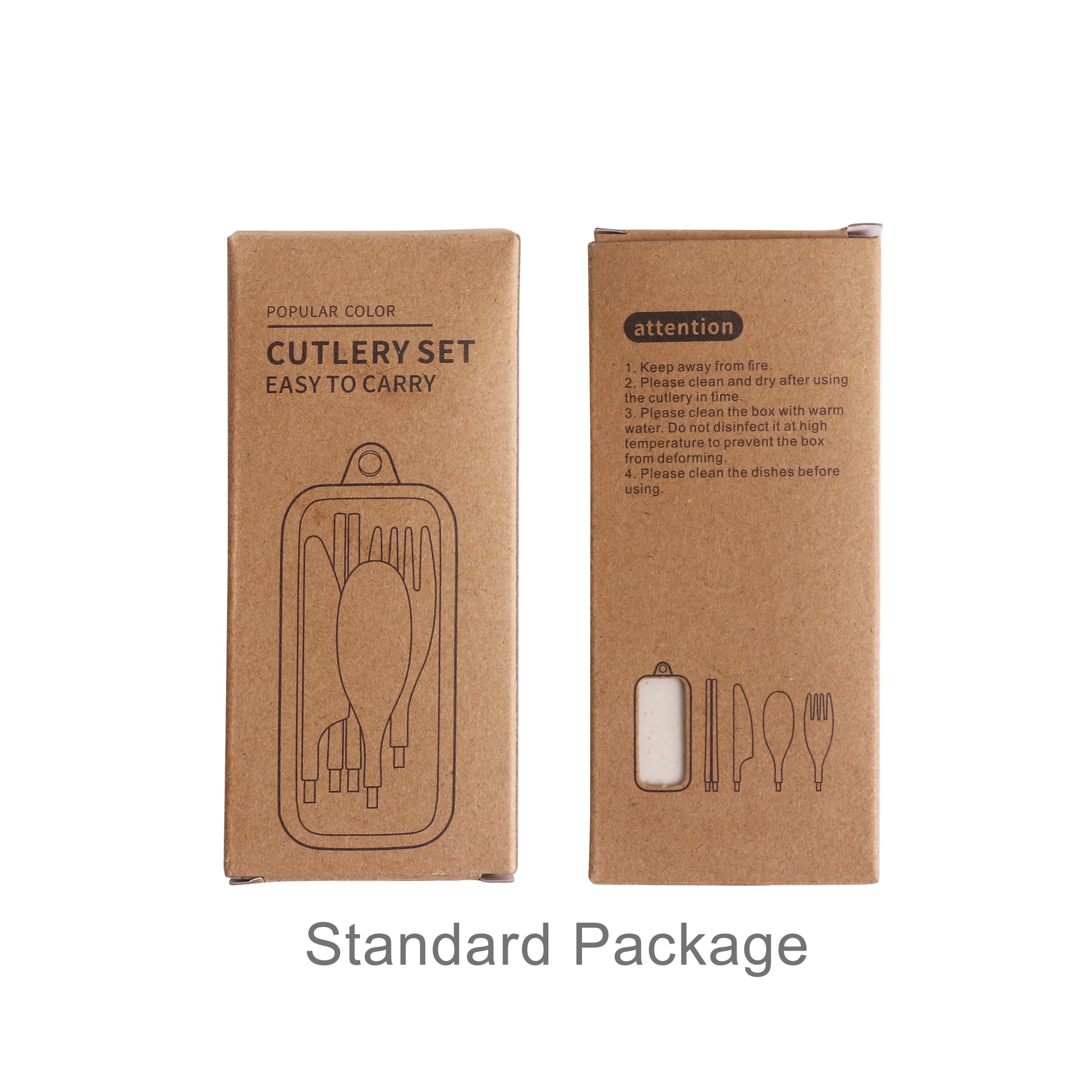 4 Pieces Travel Utensils Set