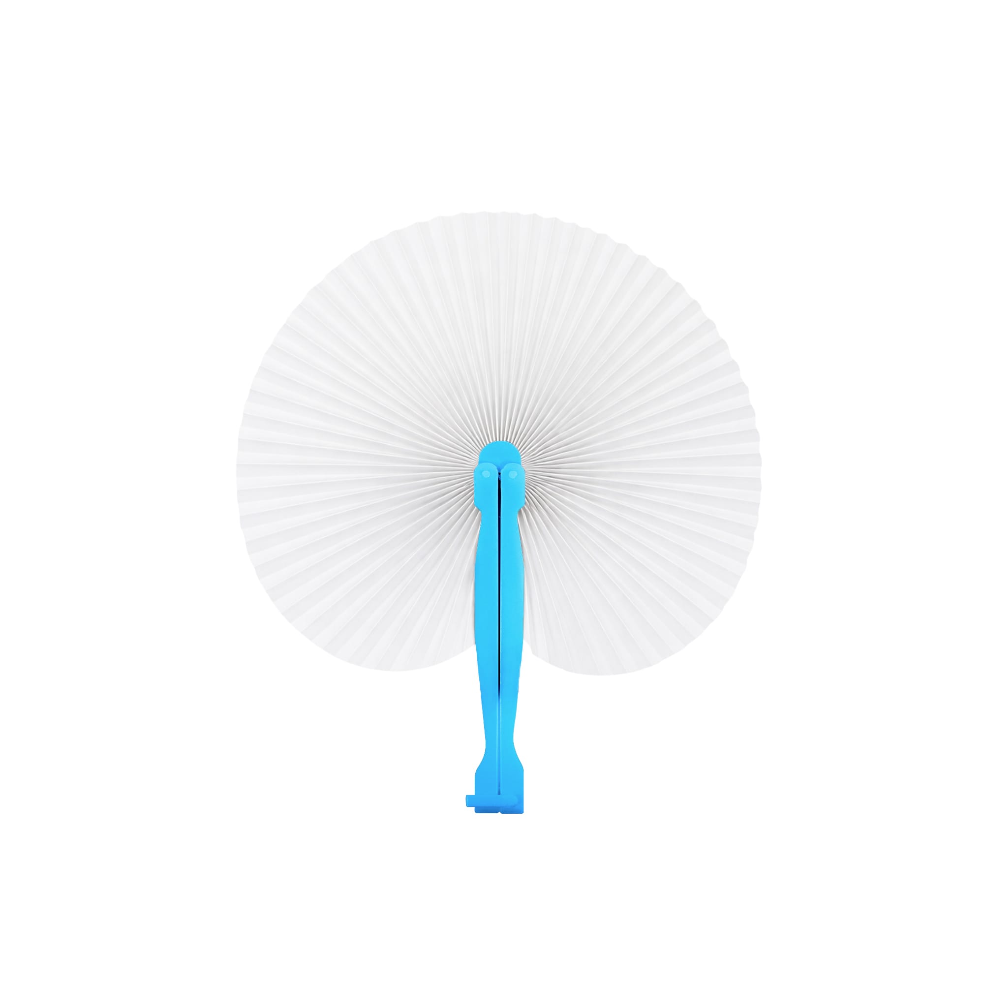 Peach Shape Plastic Handle Paper Fan