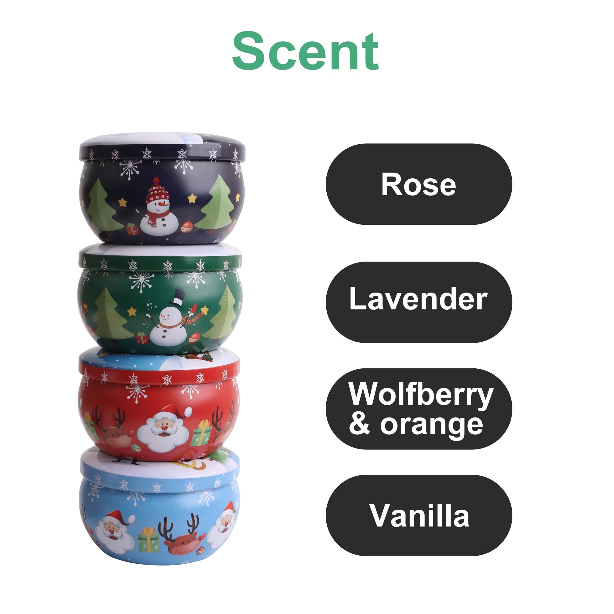 Tin Candle Set (4pcs)