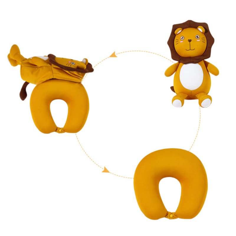 Lion Shaped 2 In 1 Travel Pillow