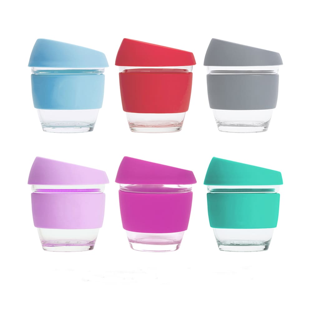 8 OZ Reusable Glass Coffee Cup