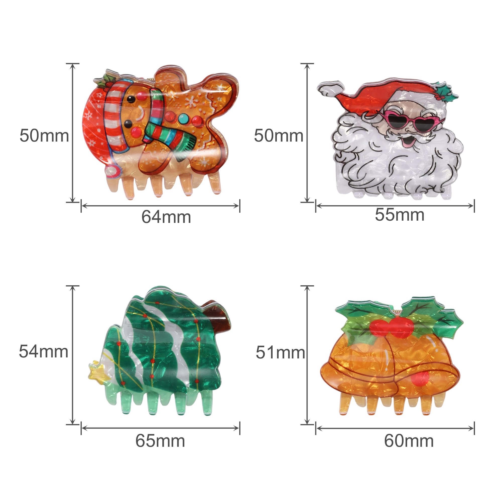 Christmas Hair Claws A