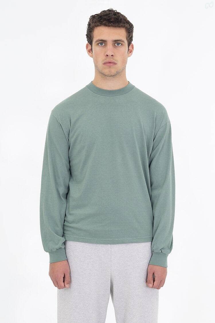 Long Sleeve Garment Dye Crewneck Tee