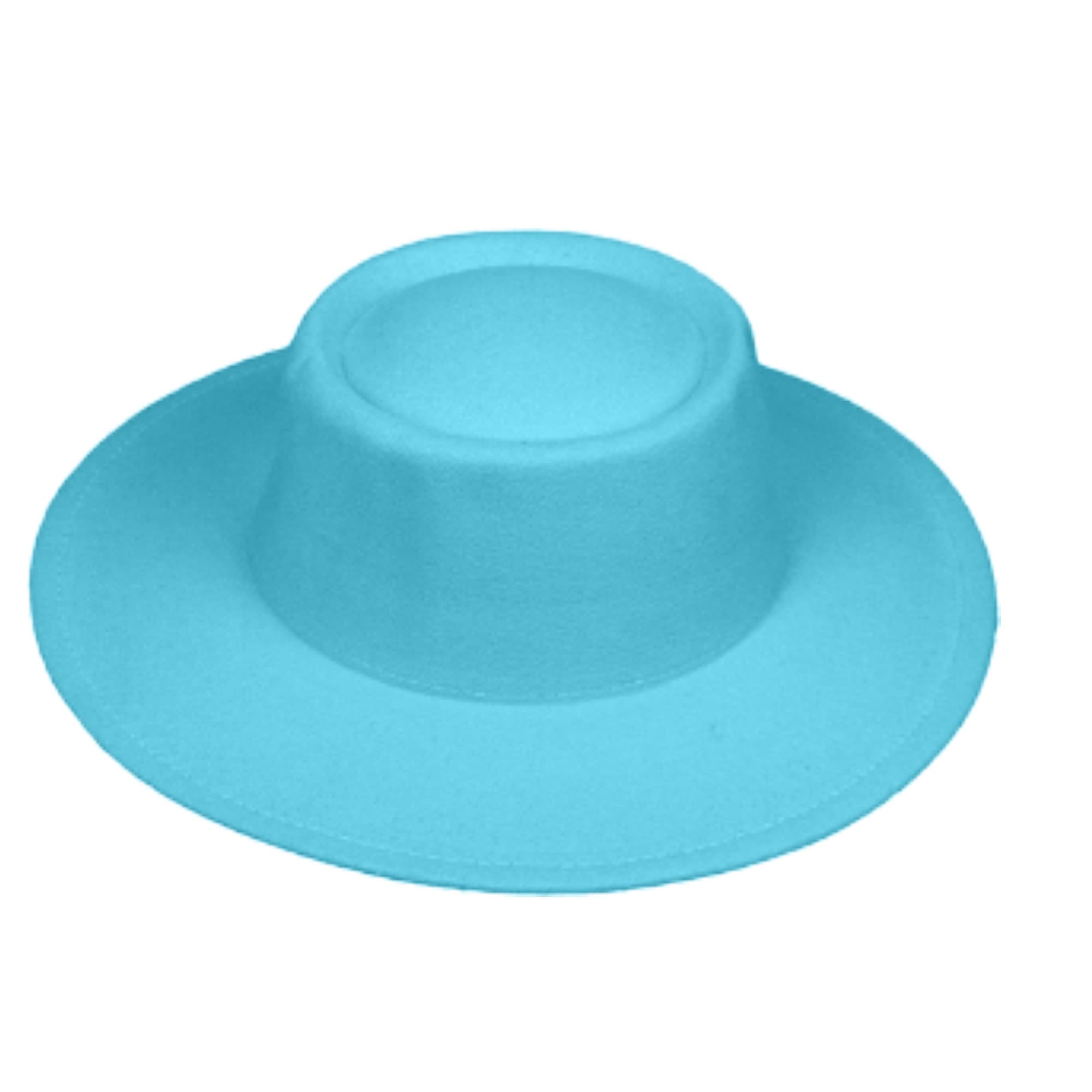 Flat Top Felt Fedora Hat