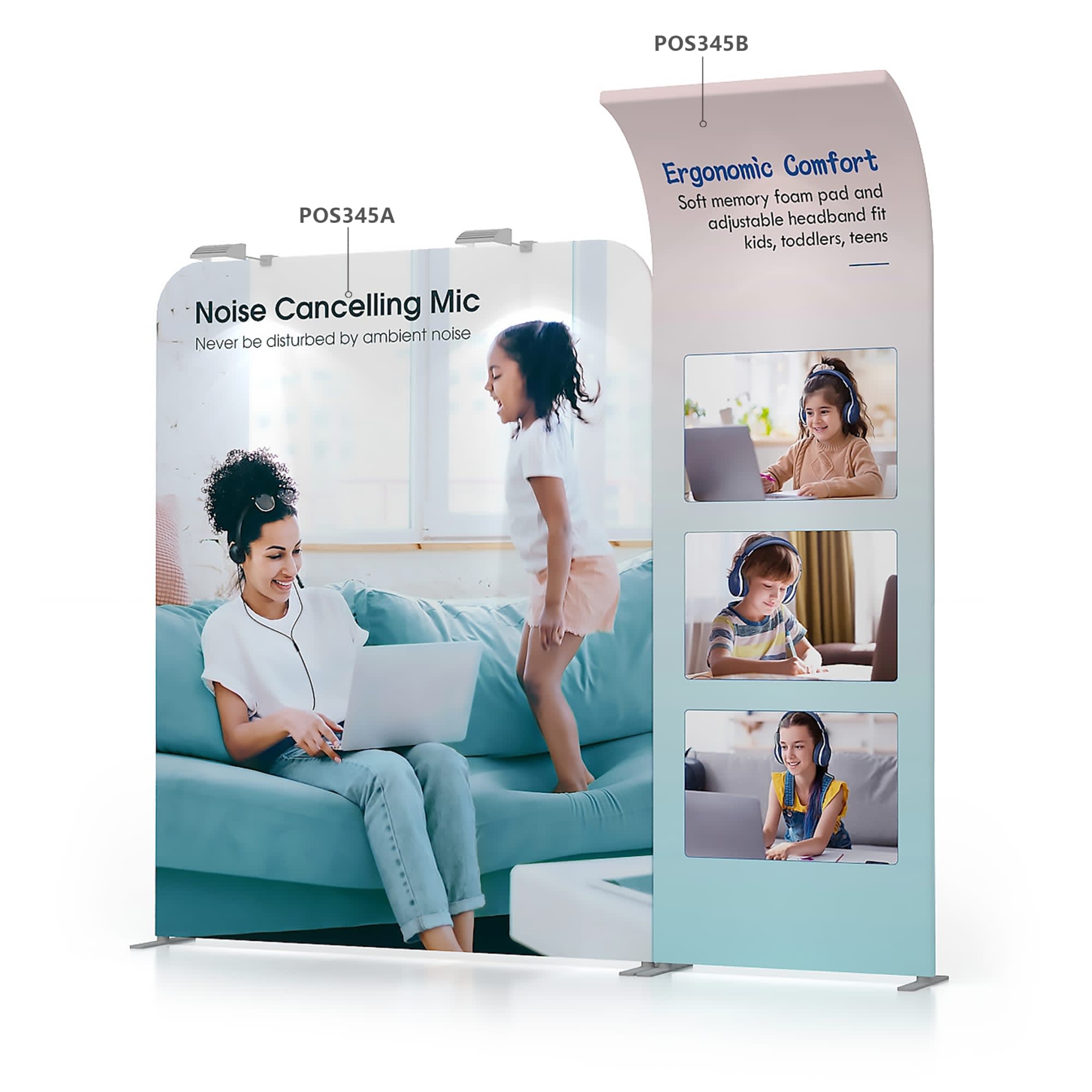 Curved Fabric Banner Stand