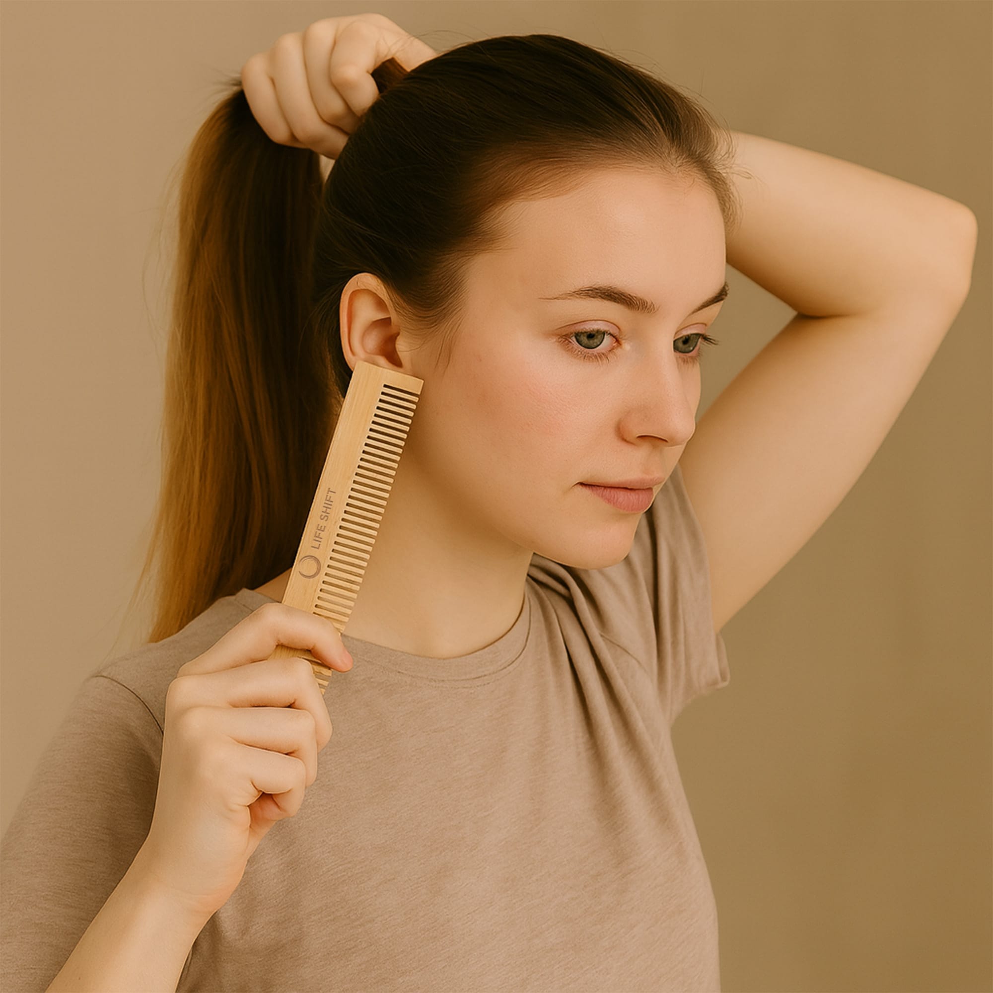 Fine-Tooth Bamboo Comb