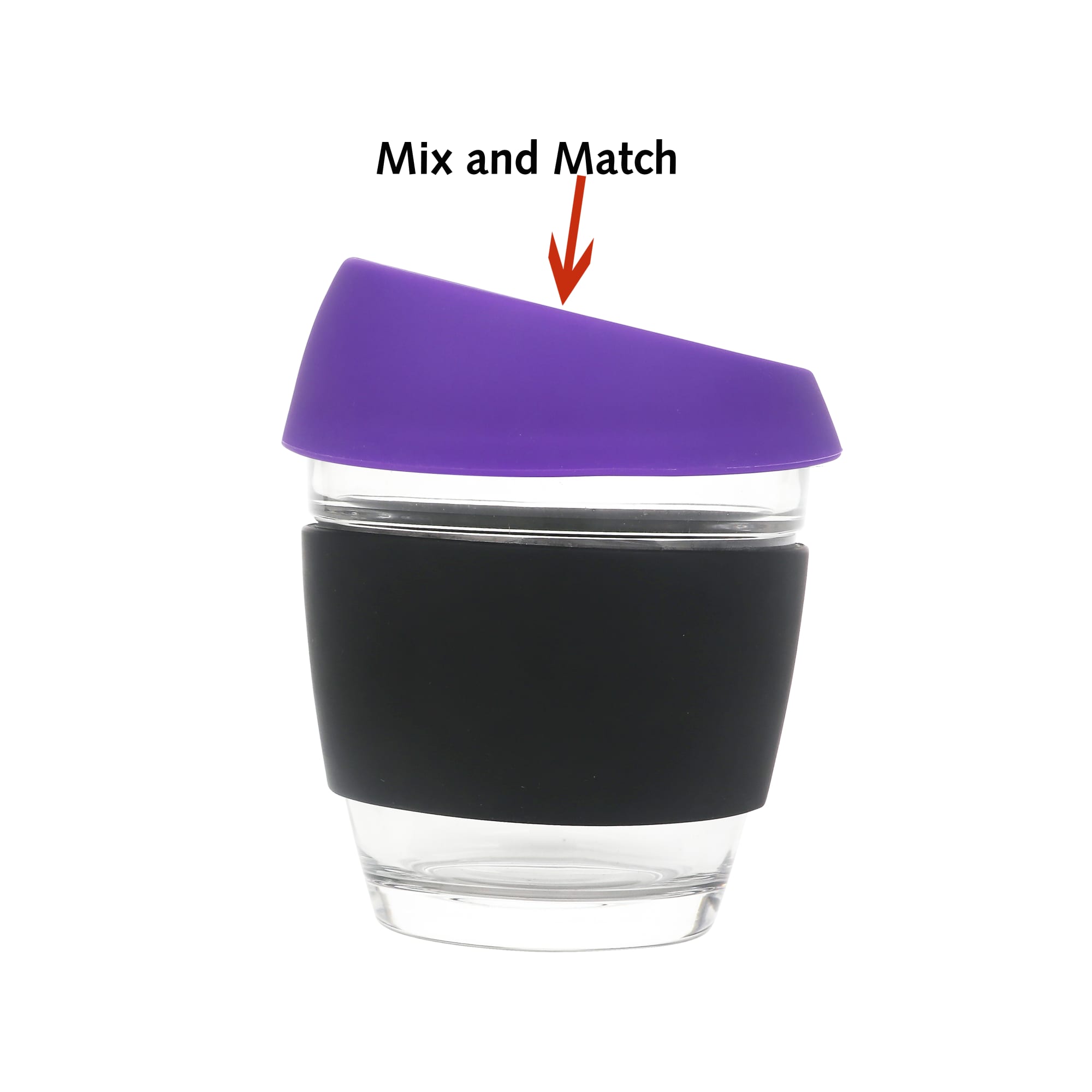 8 OZ Reusable Glass Coffee Cup