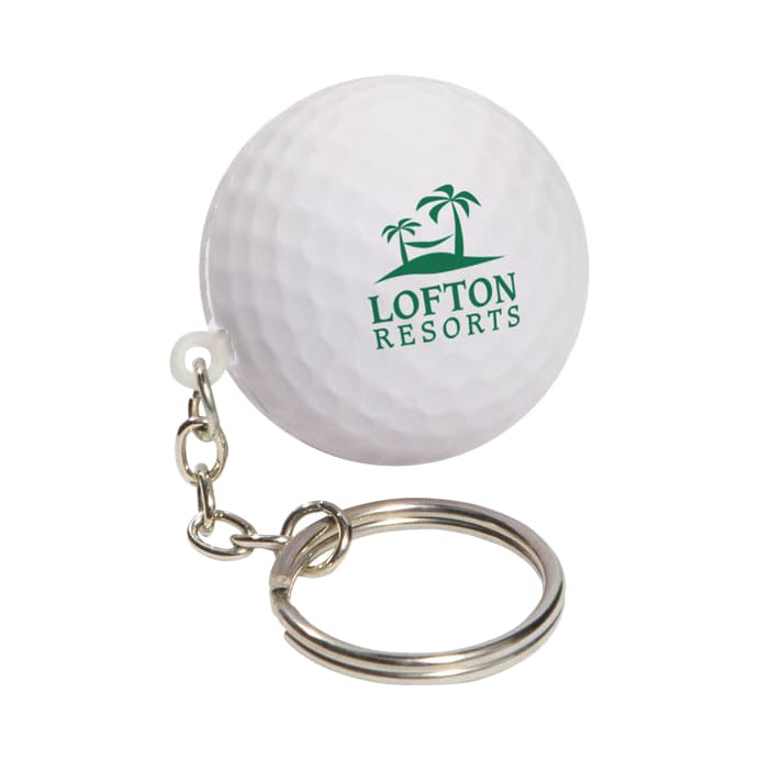 Keyring with Golf Ball Stress Reliever