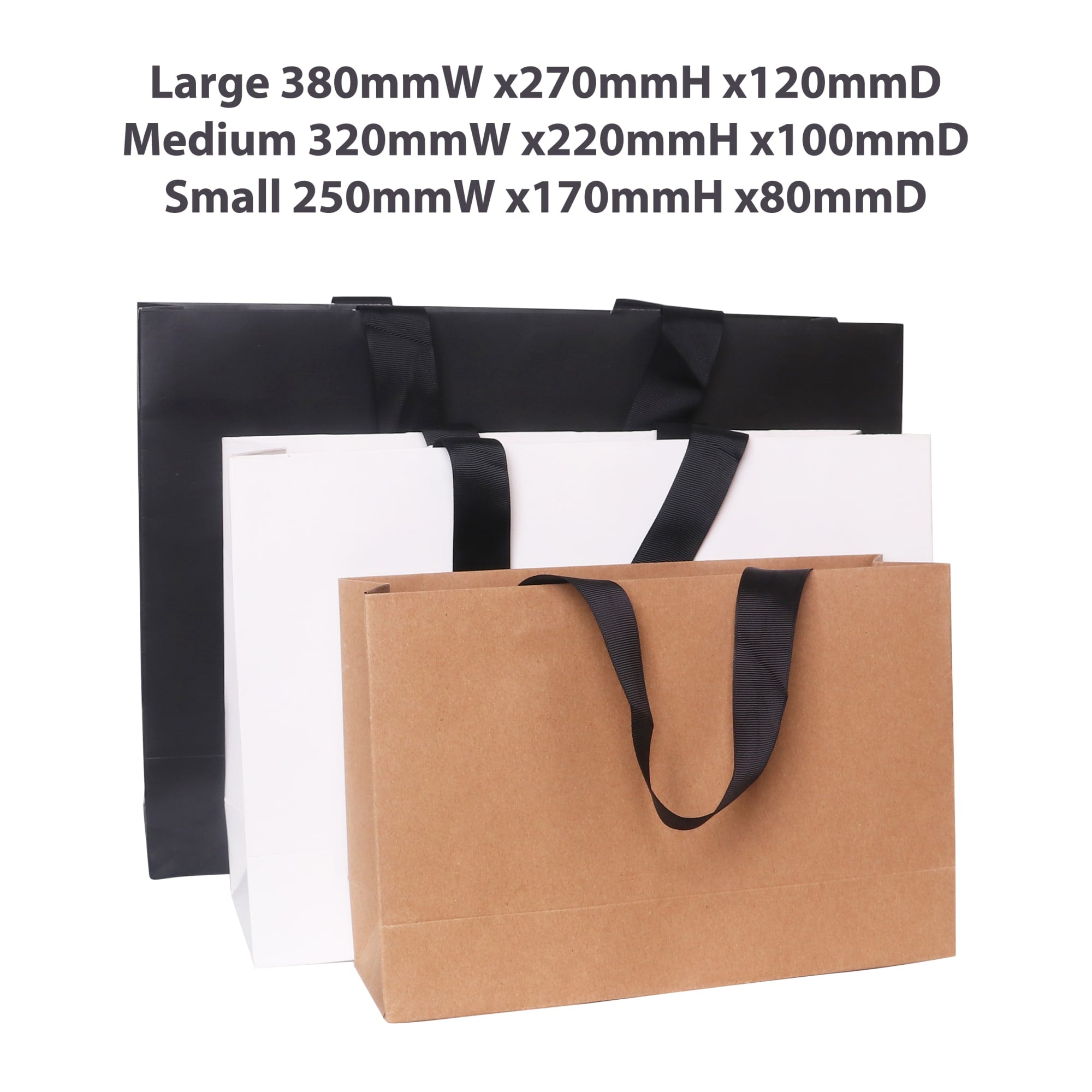 Medium Paper Bag with Flat Handle(320 x 220 x 100mm)