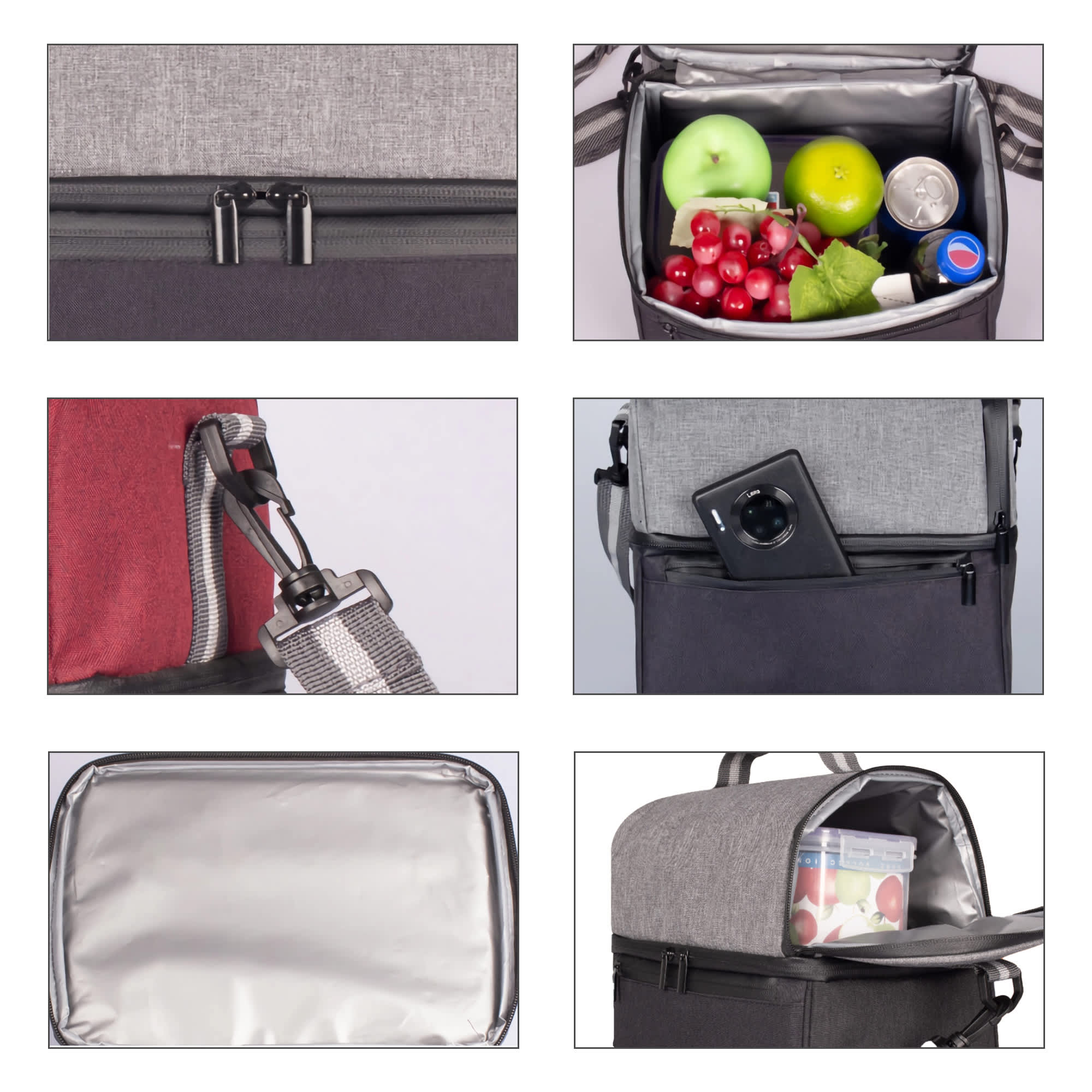 Two Compartment Lunch Bag