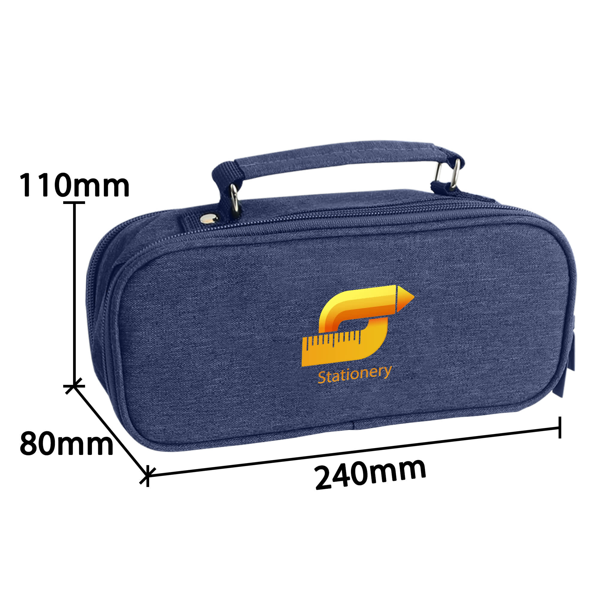Pencil Case with Compartments and handle