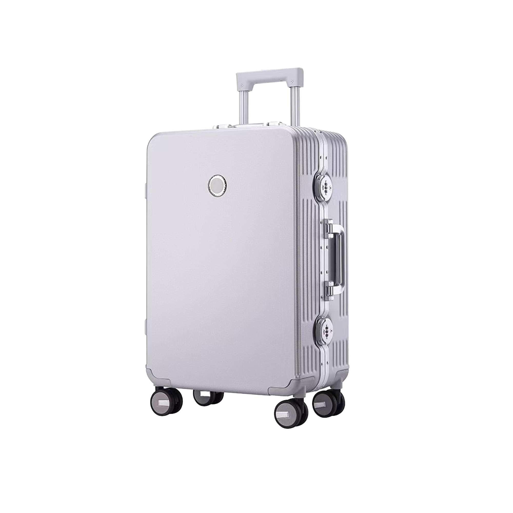 Ribbed ABS suitcase