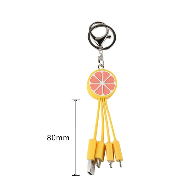 Custom Shape PVC Charging Cable with Keyring