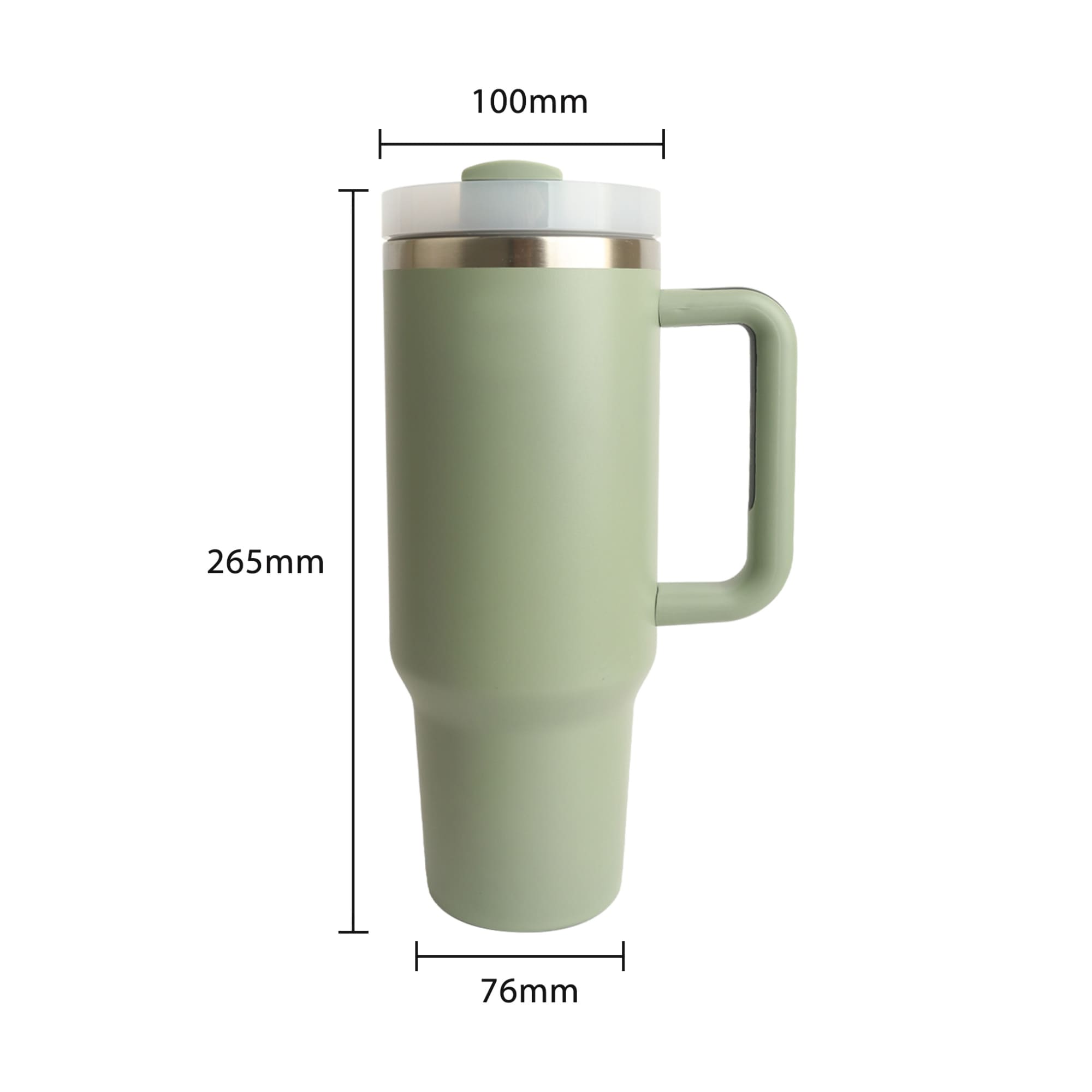 1.2L Stainless Steel Tumbler with Lid and Straw