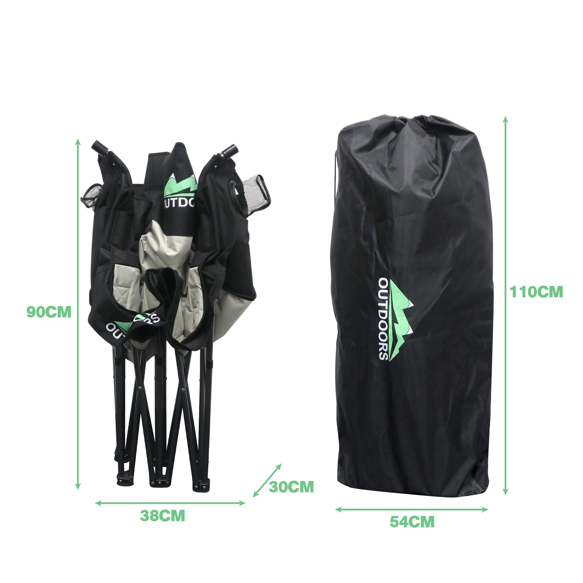 Double Foldable Portable Camping Chair