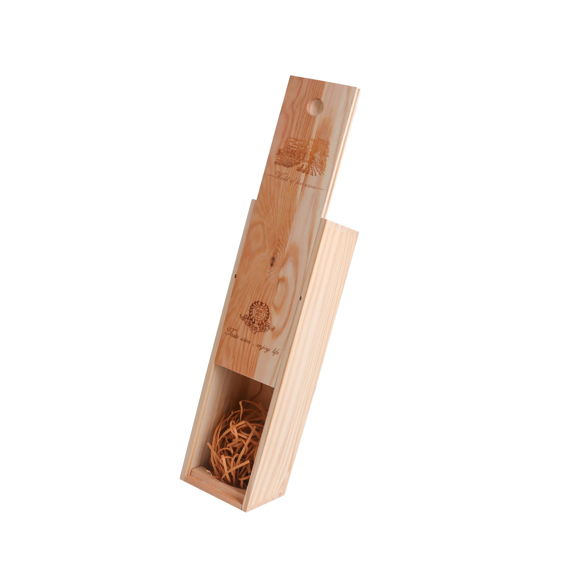 Single Bottle Wooden Wine Box