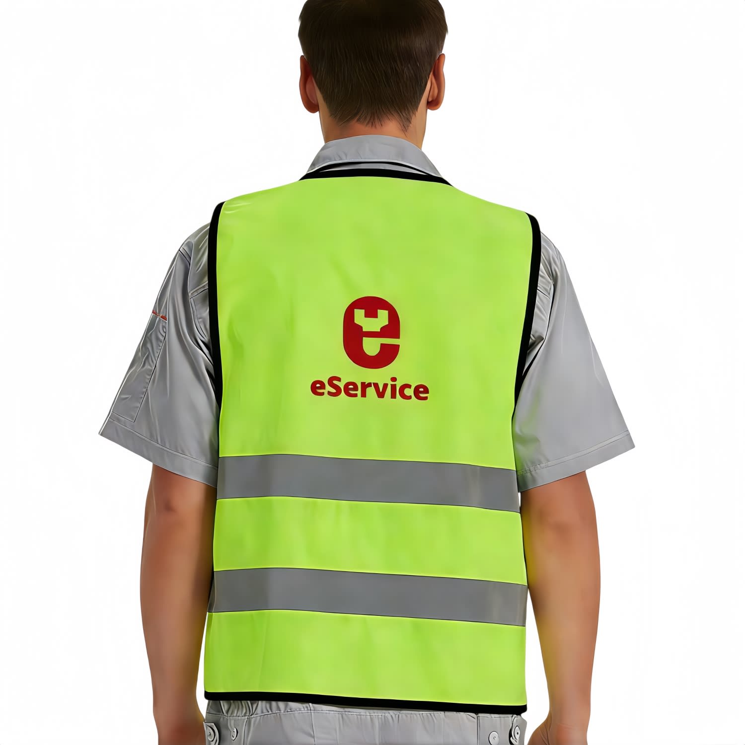 Unisex Adults Classic Hi-Vis Vest with Horizontal Reflective Tape
