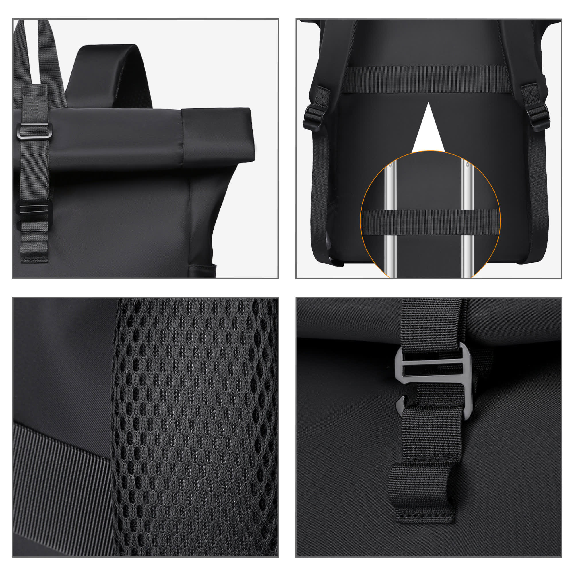 Roll Top Laptop Backpack