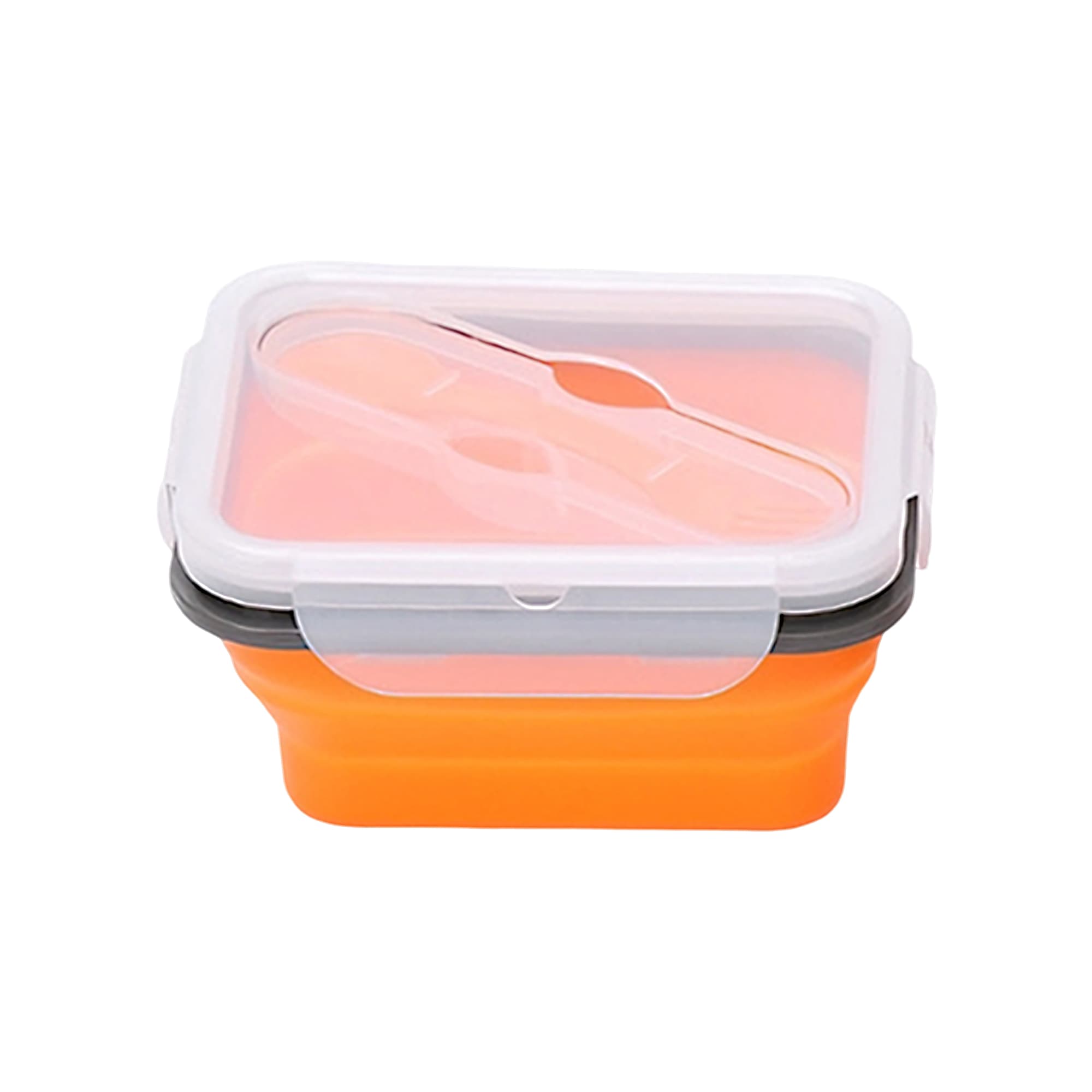 Silicone Food Storage Container with Fork Spoon