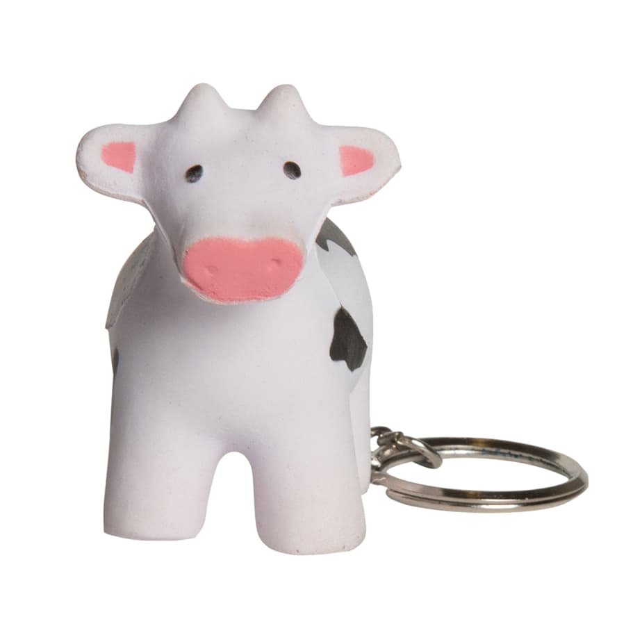 Keyring with Cow Stress Reliever