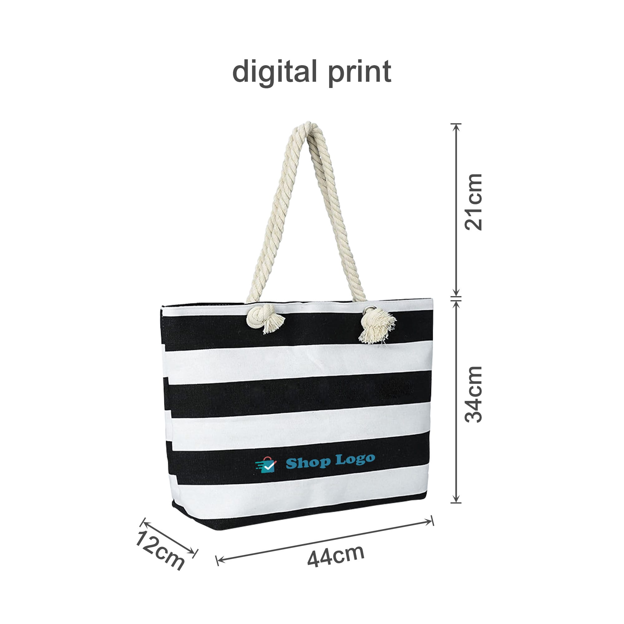 Tote Bag with Rope Handle