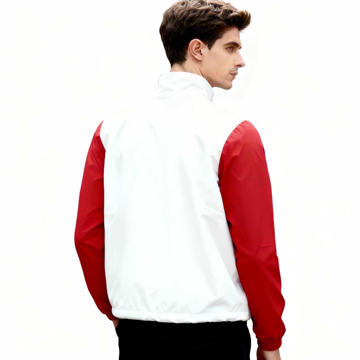 Unisex 100% Polyester 2-Layer 1/4 Zip Stand-up Collar Windbreaker
