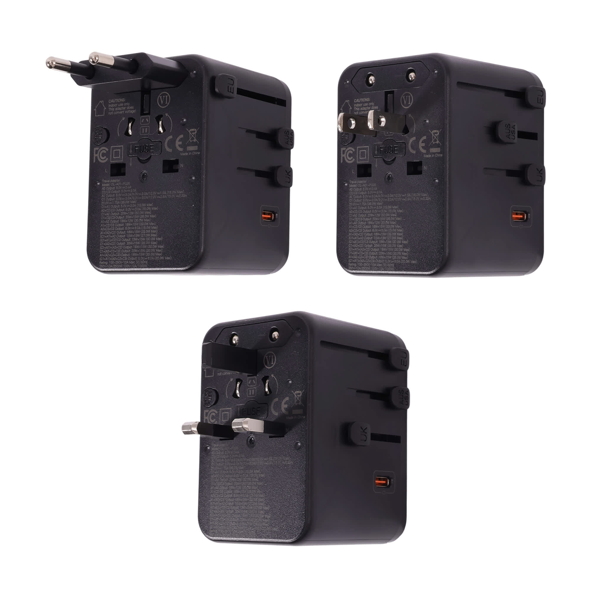 35W GaN Universal Travel Adapter (3C2A)