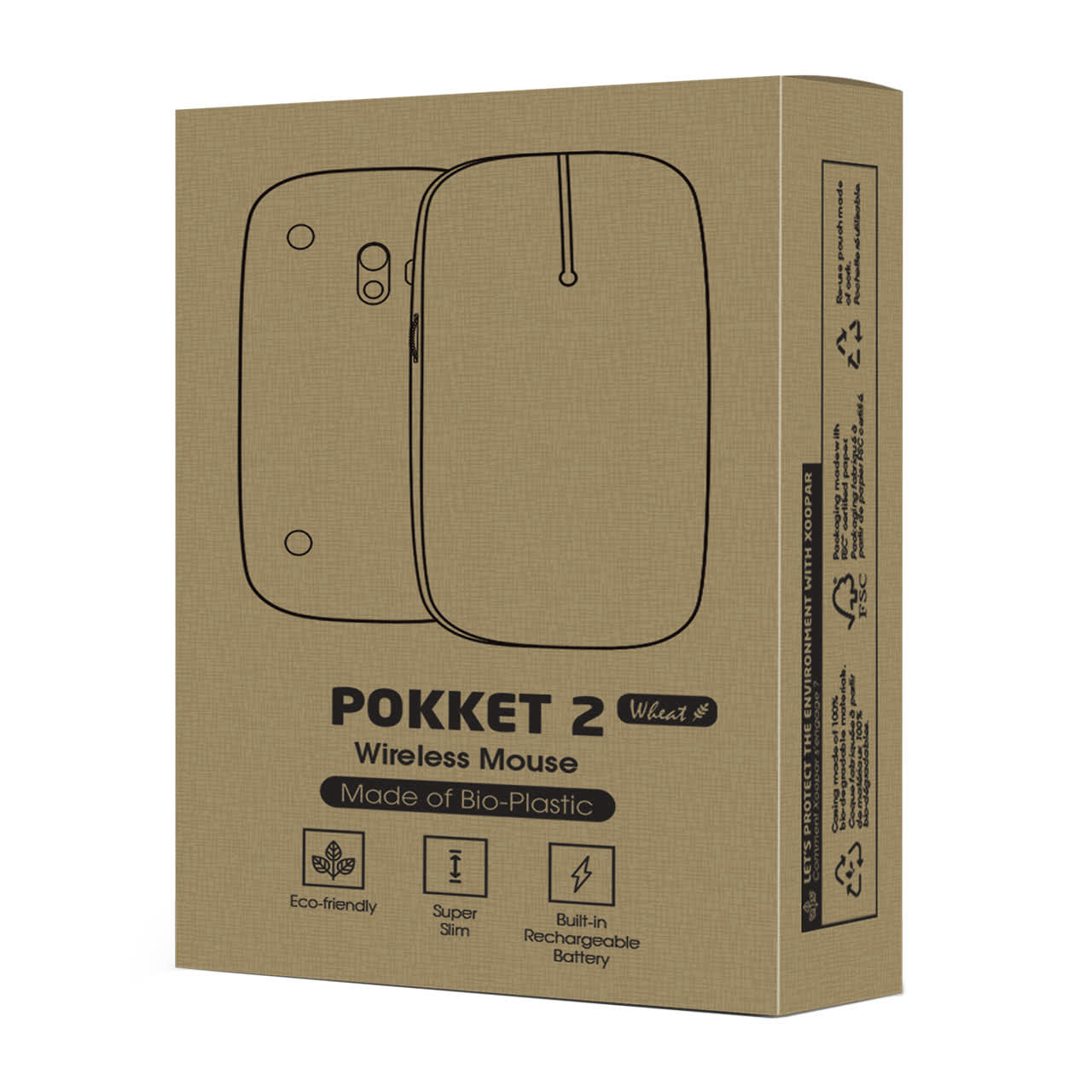 Pokket 2 Wireless Mouse (biodegradable)