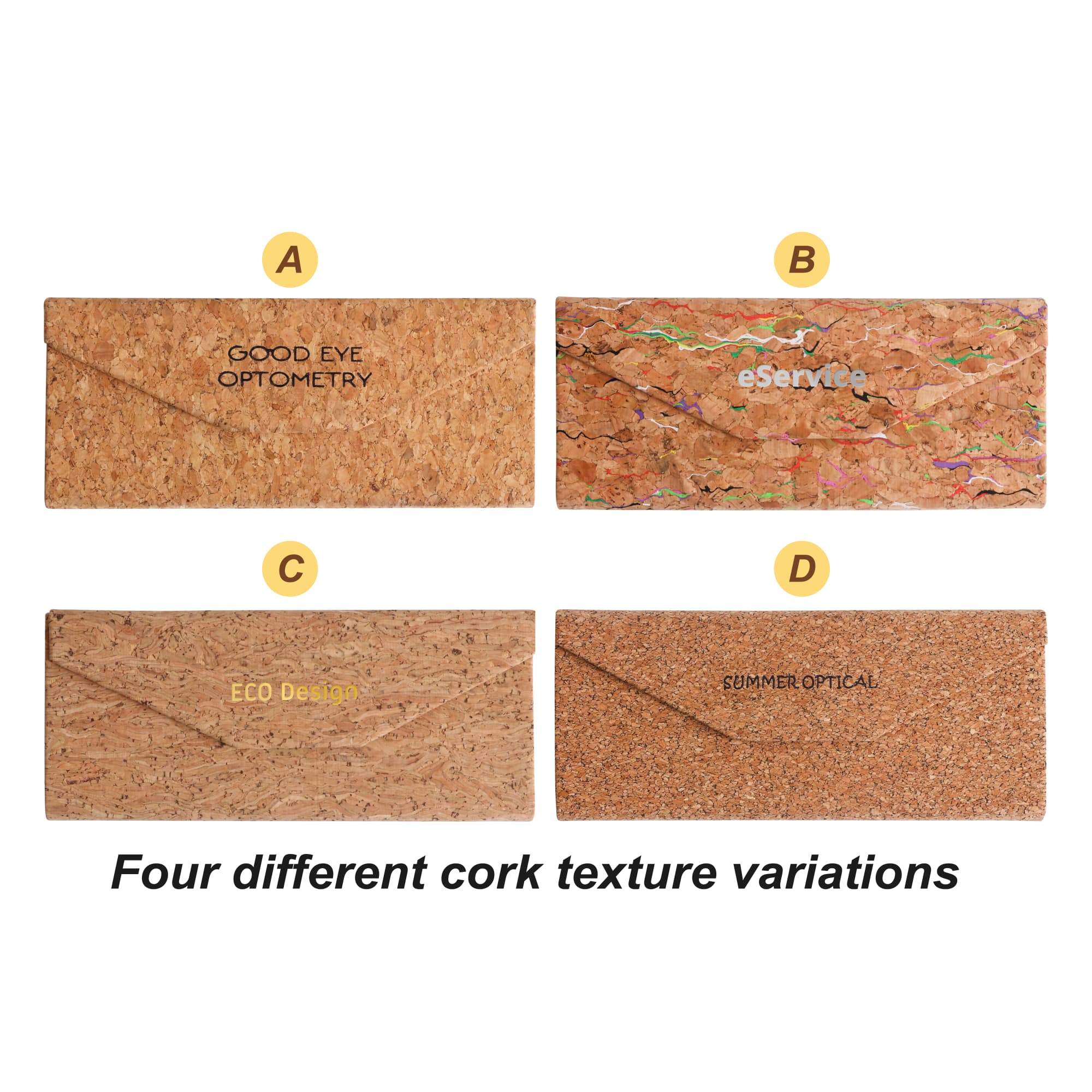 Foldable Cork Glasses Case