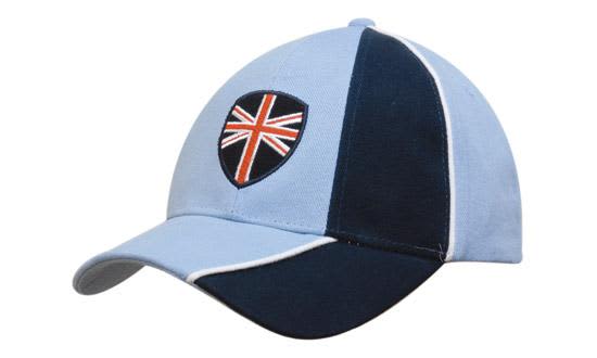 Brushed Heavy Cotton with Peak and Crown Indent and Contrasting Piping